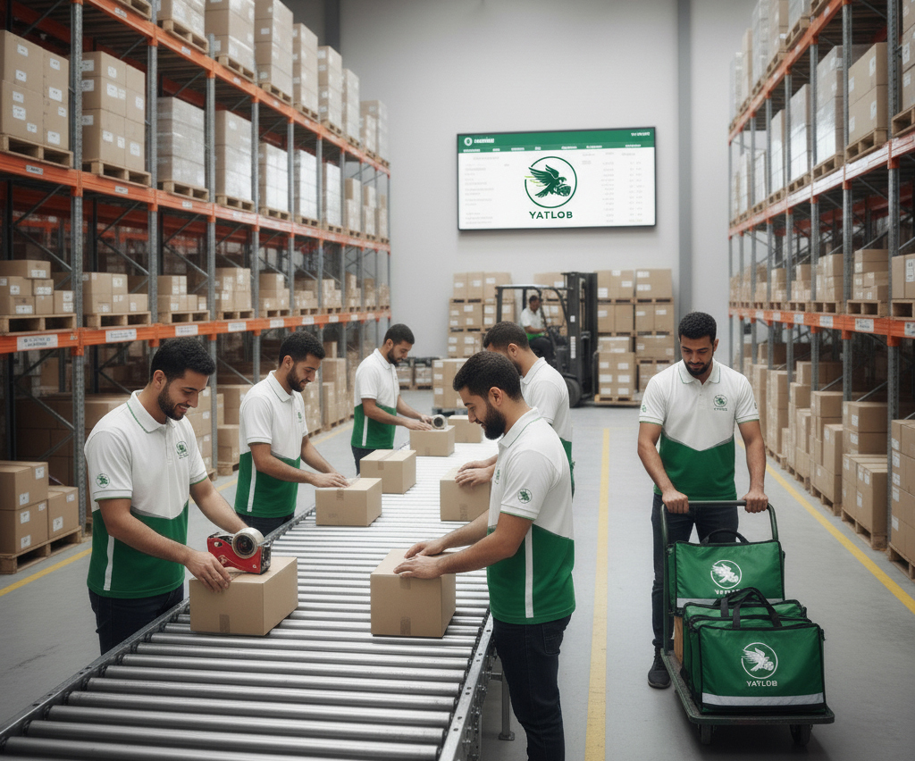 Warehouse team working